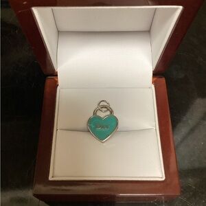 Dior blue Heart Charm pendant.